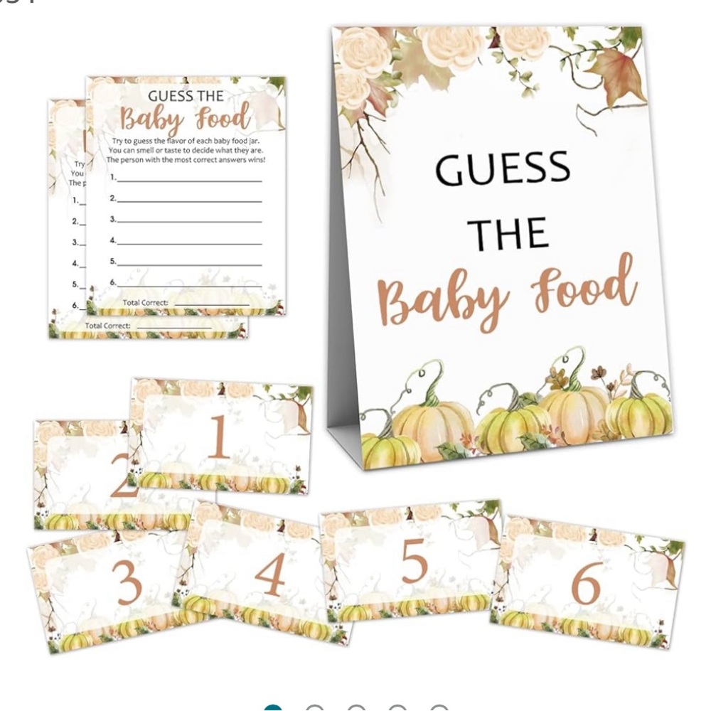 Autumn Pumpkin Baby Shower Game